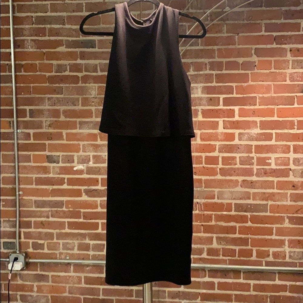 Black midi dress